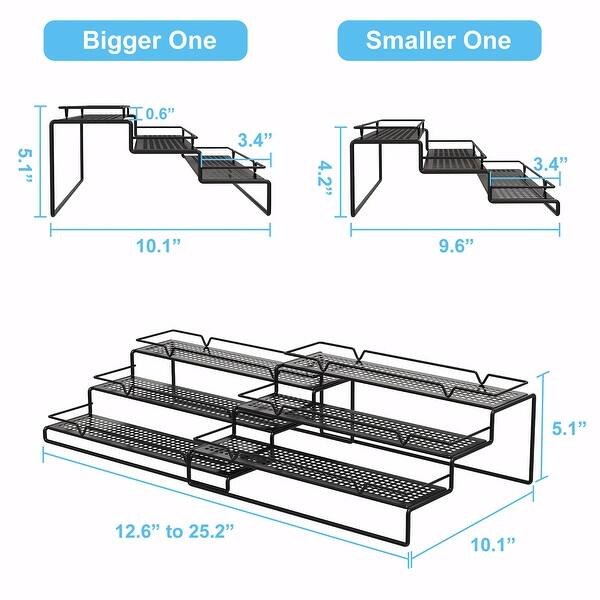 Metal Wire Kitchen Spice Rack - 3 Tier Storage Organizer - Bed Bath ...