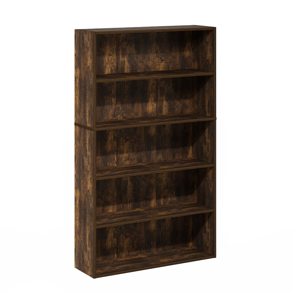 52.68 in. Tall Pine Wood 5-Shelf Bookcase