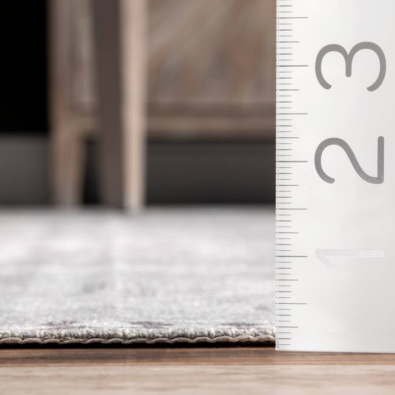 Nuloom Krystin SpinClean Distressed Machine Washable Area Rug
