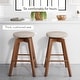Amalia Backless Kitchen Counter Height Bar Stool, Solid Wood with 360 ...