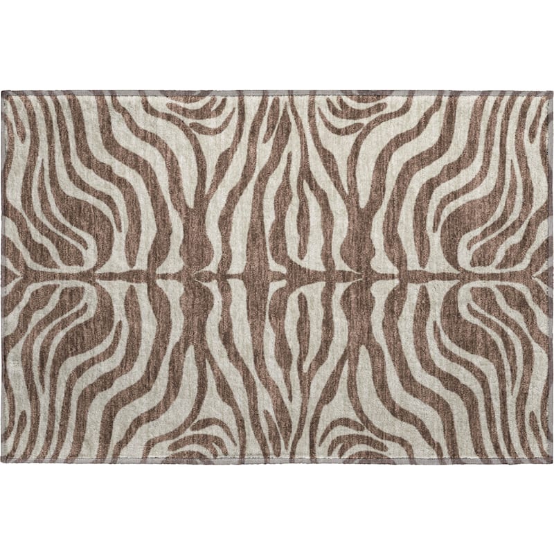 Premium Washable Super Soft Zebra Print Mayfield Rug