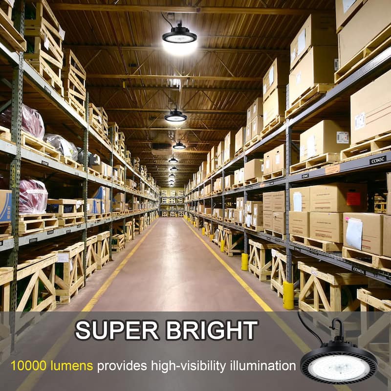 LED Inch High Bay Light - Black-1Pack - 9-in W