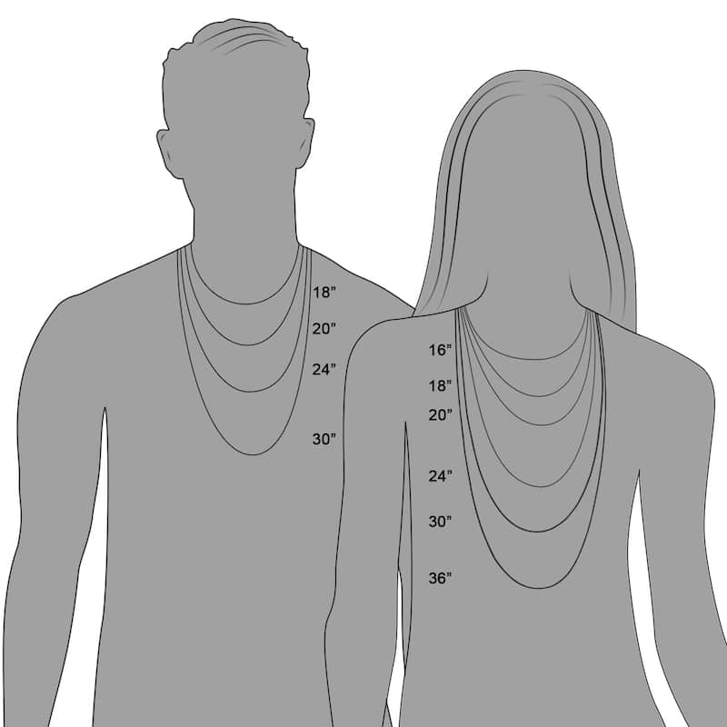 Rhodium Plated 1.8mm Sterling Silver Bead Style Chain