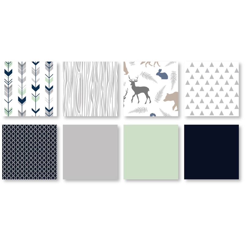 Sweet Jojo Designs Navy and Mint Woodsy Collection Full/Queen 3-piece Comforter Set