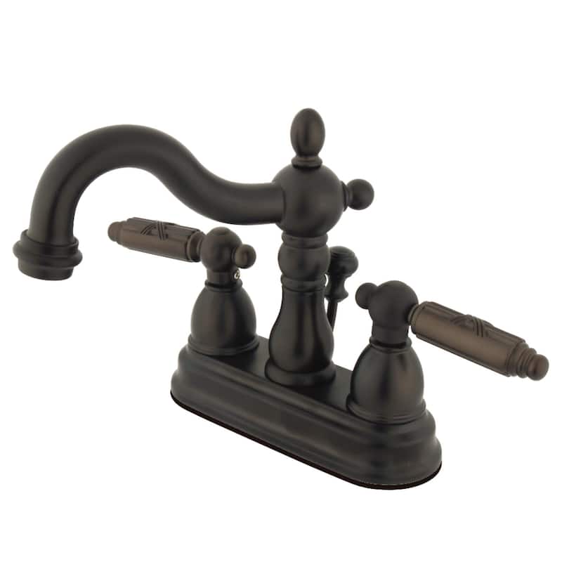 Kingston Brass Heritage 1.2 GPM Centerset Bathroom Faucet with Pop-Up - Oil Rubbed Bronze