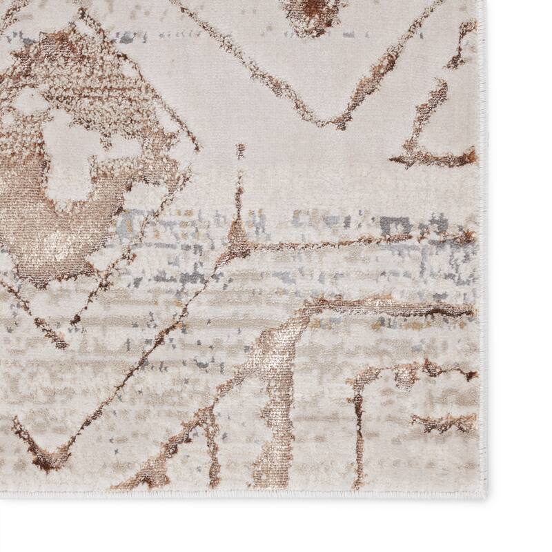 Nikki Chu Kalindi Tribal Cream/ Taupe Area Rug