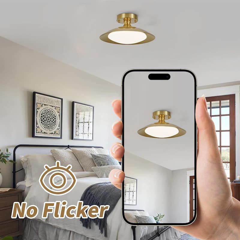 Led ceiling light brass hallway light metal, acrylic kitchen light