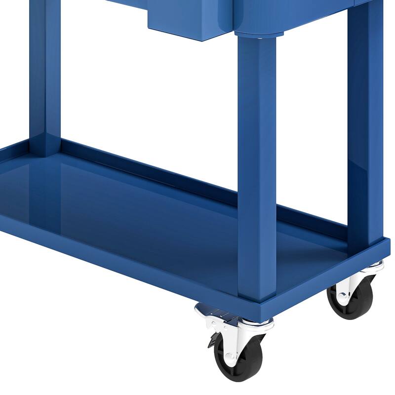 80 Quart Patio Cooler Cart With Bottle Opener Drainage - N/A