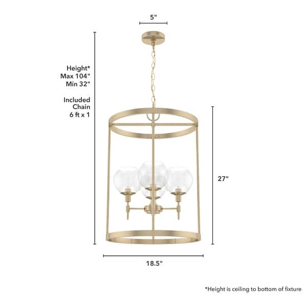 dimension image slide 1 of 3, Hunter Xidane Lantern Pendant - Entry, Dining Room - Glam, Contemporary, Lantern