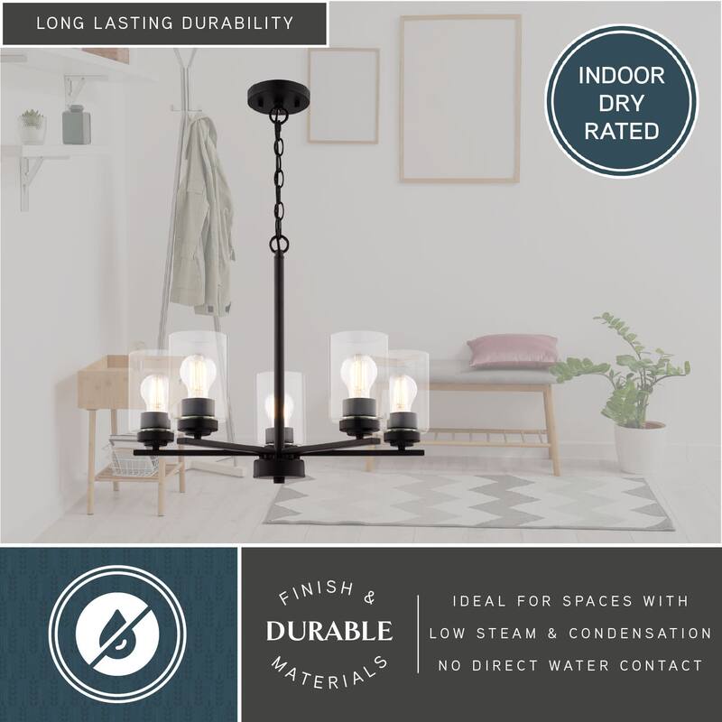 Vaxcel Lighting H0313 Park Ridge 5 Light 21" Wide Chandelier