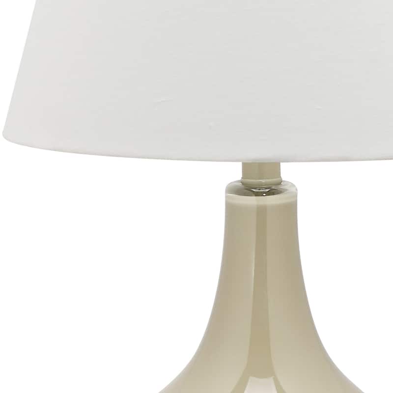 SAFAVIEH Lighting Shanda 24-inch Gourd Glass White Table Lamp (Set of 2) - 14"x14"x24" - 14Wx14Dx24H