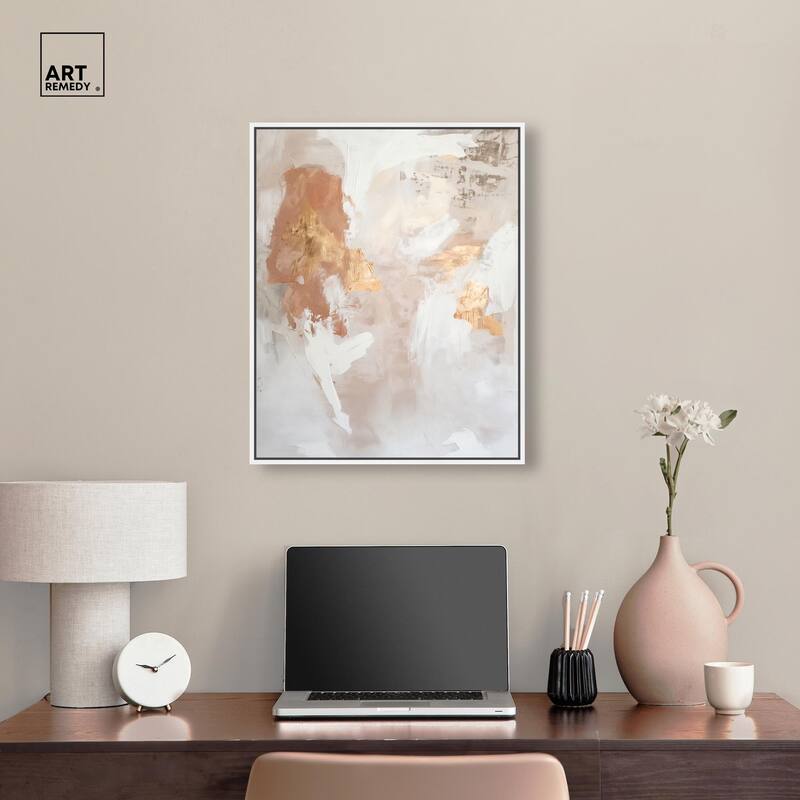 Gold-Trimmed Rose Quartz II Canvas by Art Remedy