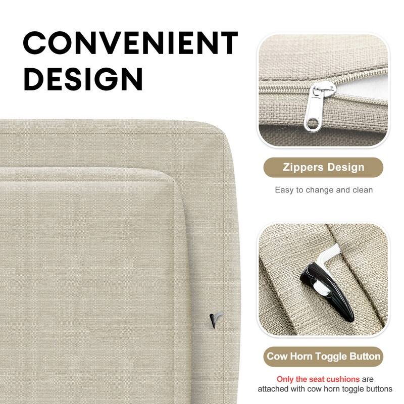 FINCATI 27" × 27" Outdoor Cushion Replacement Cover, Cushion Slipcover for Sectionals, Patio Seat Cover 27 Inches (COVER ONLY!)