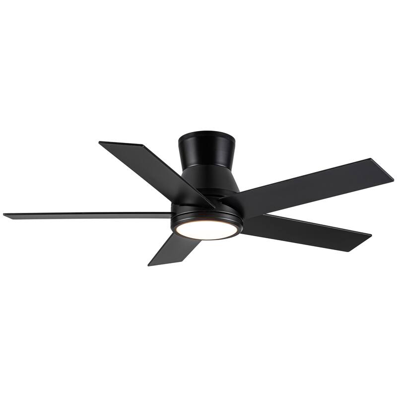52" Black Profile Ceiling Fan with Light