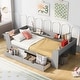 preview thumbnail 10 of 14, Twin Size Pine Daybed w/ Shelves, Drawers, Built-In Charging Station