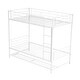 preview thumbnail 17 of 16, Twin Over Twin Metal Bunk Bed with Integrated Shelf and Safety Guardrails