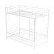 preview thumbnail 19 of 22, Twin Over Twin Metal Bunk Bed with Storage Shelf & Guardrails, Ladder