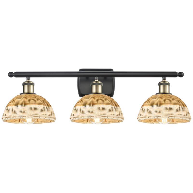 Innovations Lighting Endless Possibilities Ballston - Bristol Natural II - 3 Light 28" Bath Vanity Light - Black Antique Brass