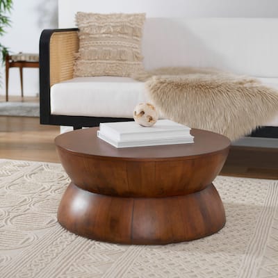 SAFAVIEH Alecto Modern Contemporary Round Coffee Table. - 30" W x 30" L x 14" H