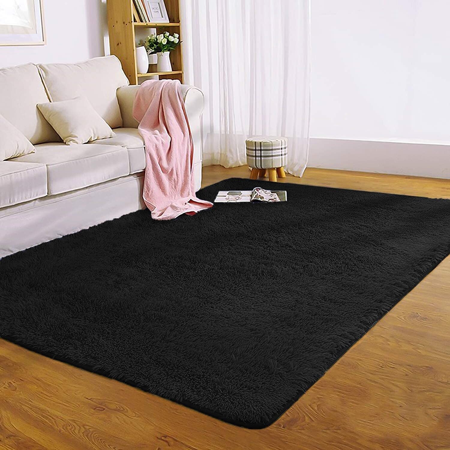 Shop Lochas Soft Indoor Modern Area Rugs Fluffy Carpets For Living Room 4 X5 3 Overstock 30342568