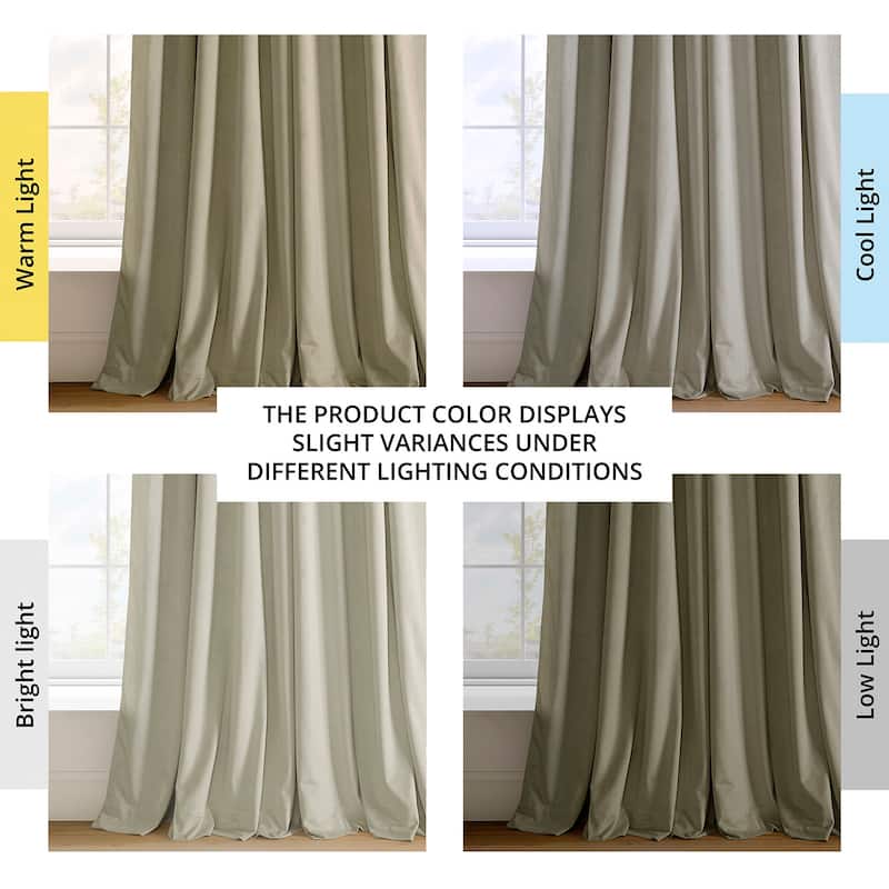 Exclusive Fabrics Signature Velvet Blackout Curtains (1 Panel) - Luxurious Single Drapery for Enhanced Light Blockage