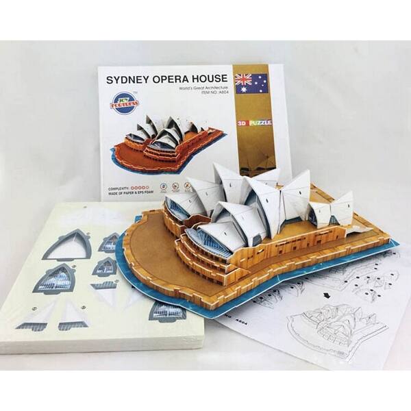 Shop Educational 3d Model Puzzle Jigsaw Sydney Opera House Diy Toy