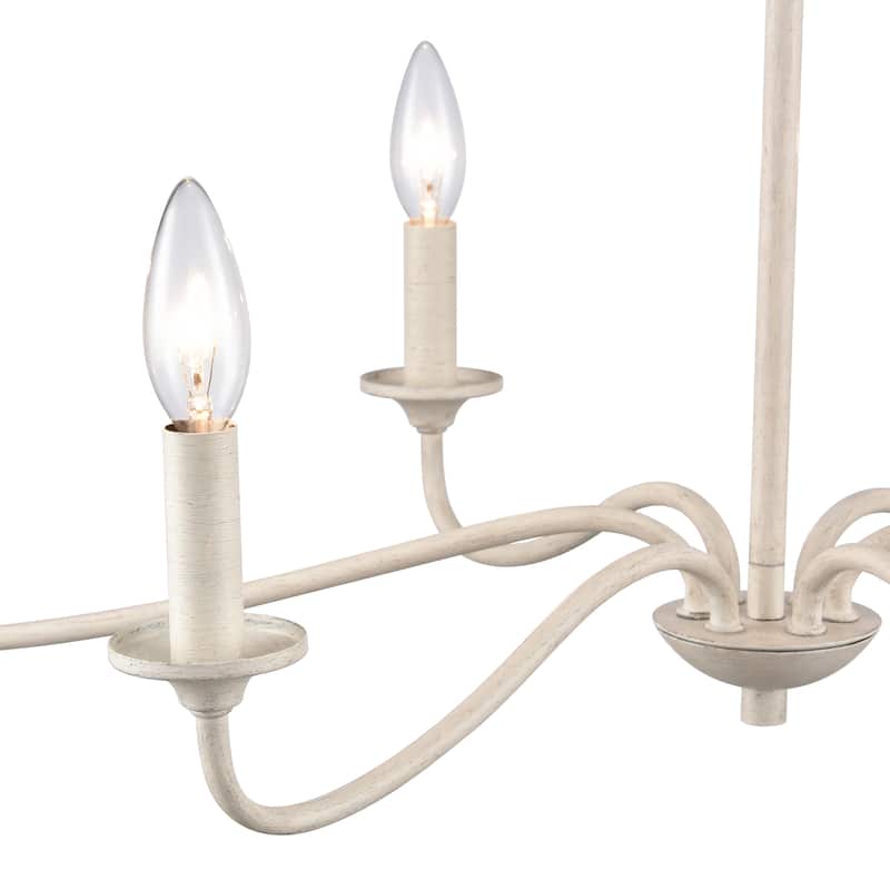 Quinn 24-inch Wide 5-Light Chandelier in Antique White