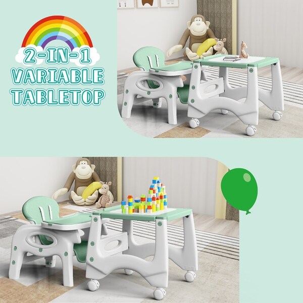 8 in 1 Baby High Chair Kids Stool Table Chair Set - Bed Bath