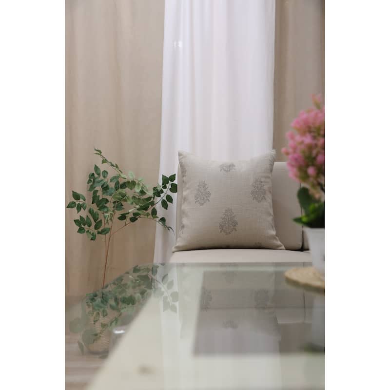 Fabdivine Linen Handmade Block print pillow Cover