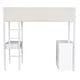 preview thumbnail 9 of 46, Teddy Fleece Twin Size Loft Bed Wood Bed w/ Storage Shelves, Drawers & Desk