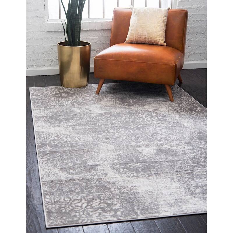 Transitional Fredo Collection Area Rug - 6'x9' - Light Gray