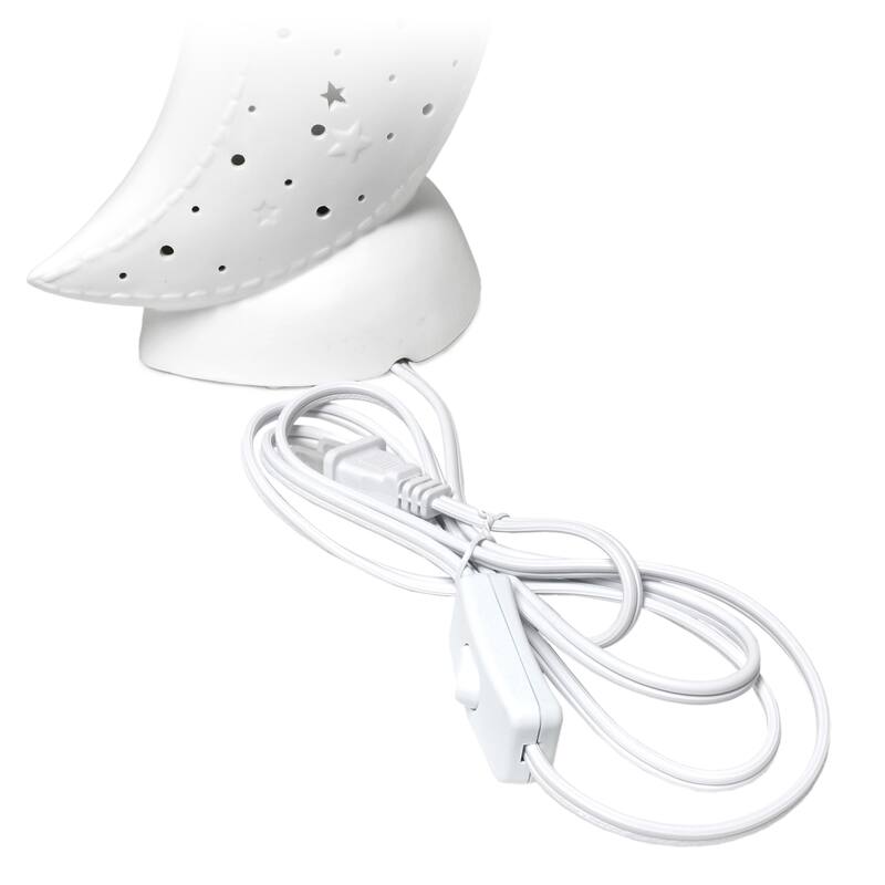 Crescent Moon Ceramic Table Lamp - 10" - White