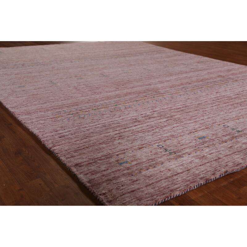 Hand Knotted Oriental 100% Wool Carpet Tribal Animal Pictorial Multi-Colored Gabbeh Area Rug - 10' 8'' X 7' 10''