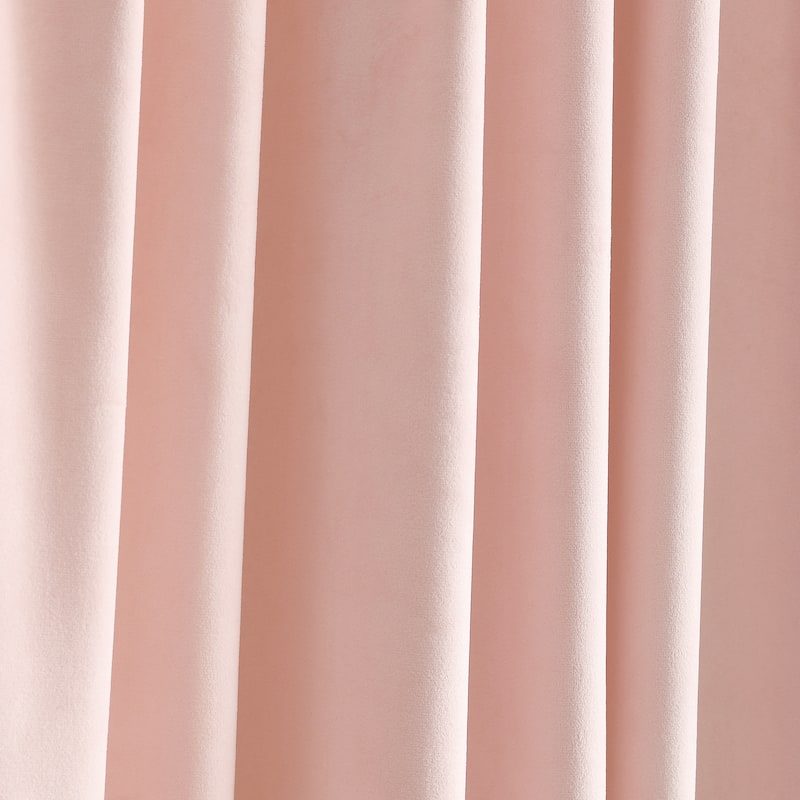 Lush Decor Prima Velvet Solid Light Filtering Back Tab Rod Pocket Window Curtain Panels Set