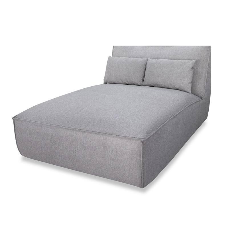 Divani Casa Racine Modern Grey Fabric Modular Sectional Sofa