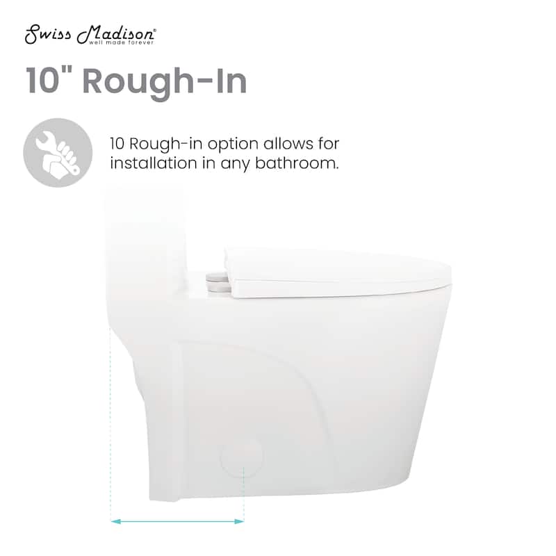 Angers One Piece Elongated Toilet Dual Vortex Flush 1.1/1.6 Gpf With 10" Rough In - 27" x 15.15" 31.2"