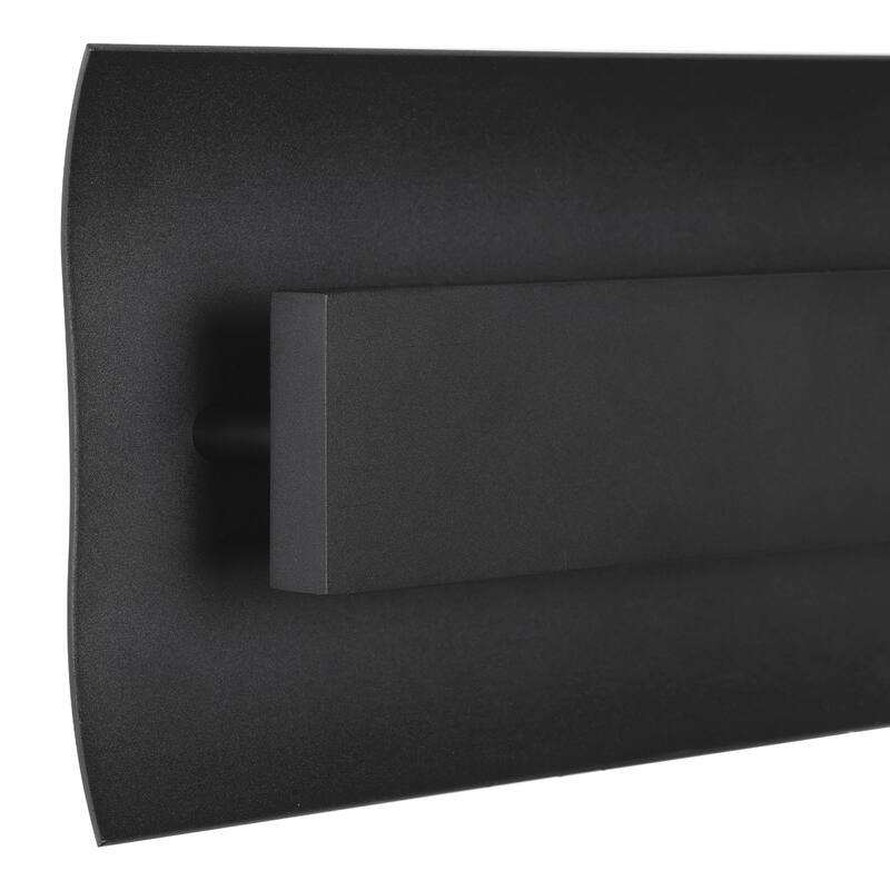 2-Pack Black Modern/Contemporary LED Outdoor Wall Lantern Sconce