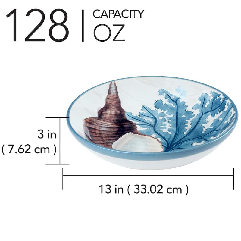Certified International Beyond the Shore Serving Bowl - 13" Diam x 3"