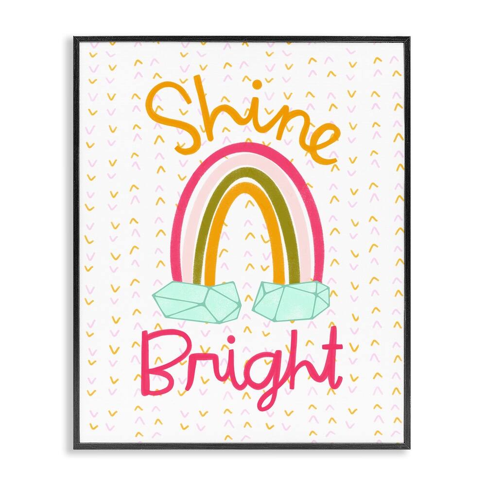 Stupell Shine Bright Geometric Rainbow Framed Giclee Art Design By Mandy Ford Art + Illustration