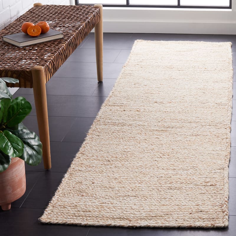 SAFAVIEH Handmade Natural Fiber Hedi Jute & Wool Rug