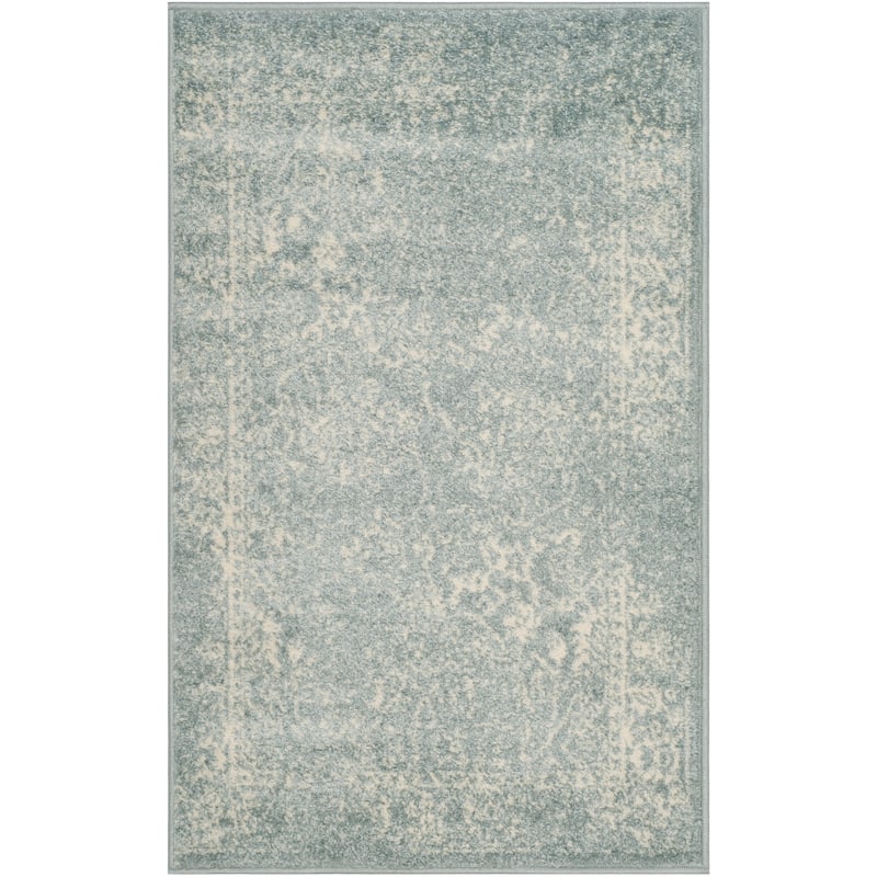 SAFAVIEH Adirondack Dakota Rustic Shabby Chic Distressed Rug - 2'6" x 4' - Slate/Ivory