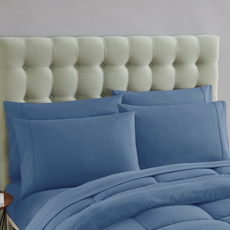Sweet Home Collection Luxury Solid Bed-In-a-Bag with Sheet Set