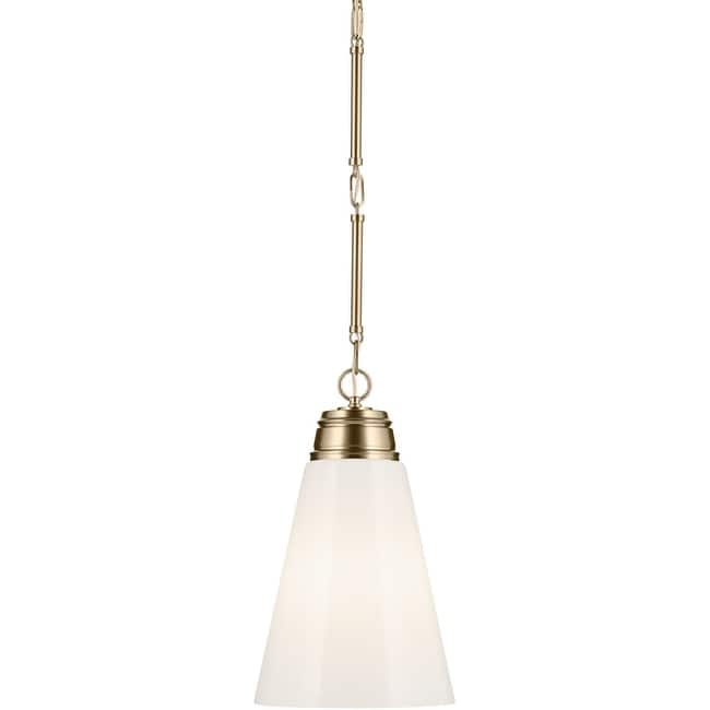 Kichler 52661 Marsailli 12" Wide Pendant with Glossy White Opal Glass