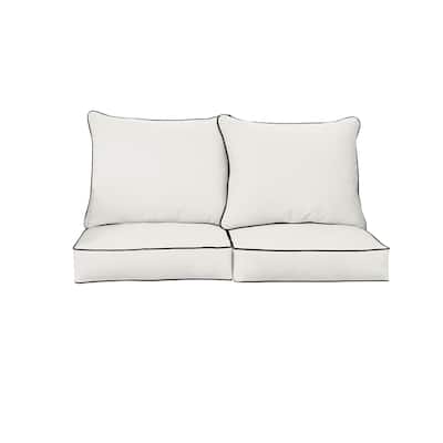 Sorra Home Sunbrella Outdoor Loveseat Pillow and Cushion Set
