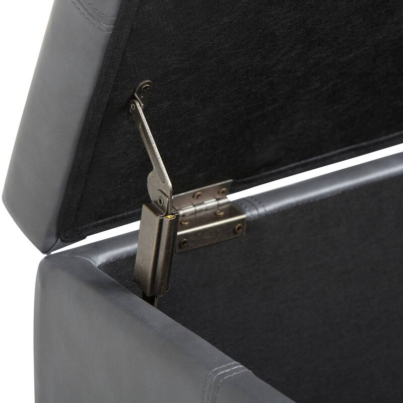 WYNDENHALL Lancaster 36 inch Wide Contemporary Rectangle Storage Ottoman