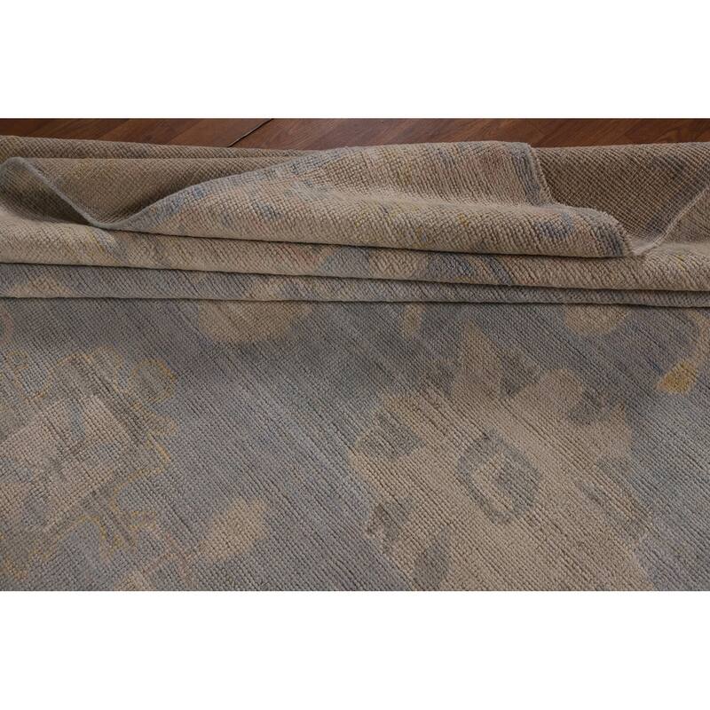 Oushak Turkish Area Rug Hand-Knotted Vegetable Dye Wool Carpet - 8'2"x 10'0"