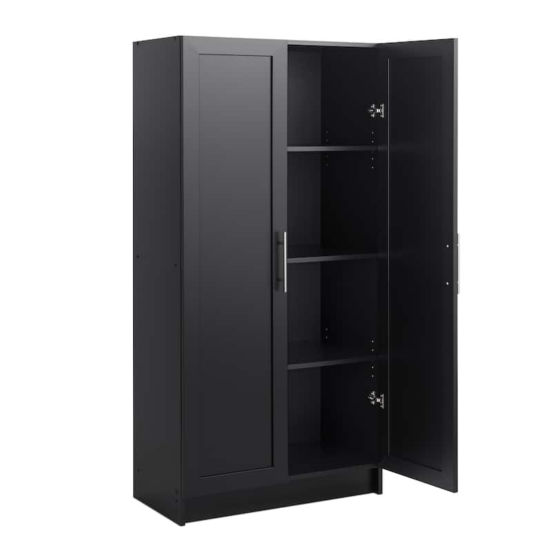 Prepac Elite Accent Cabinet with Panel Doors 16.75" D x 32" W x 65" H - 32 in W x 65 in H x 16.75 in D