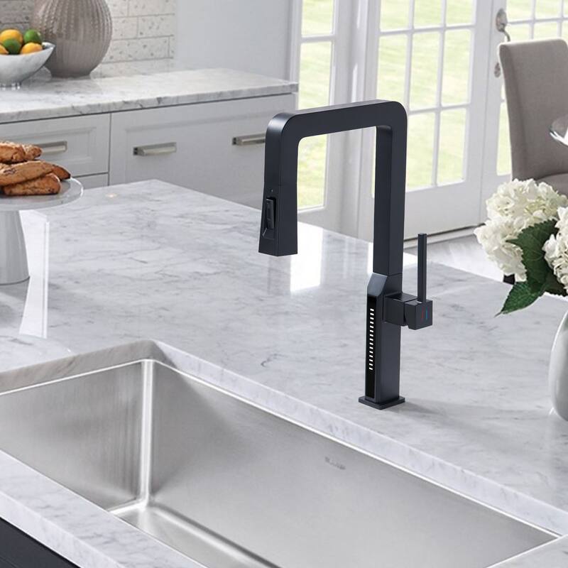 17-1/4"H Kitchen Sink Faucets with Pull Down Sprayer, Kitchen Faucet for Sink