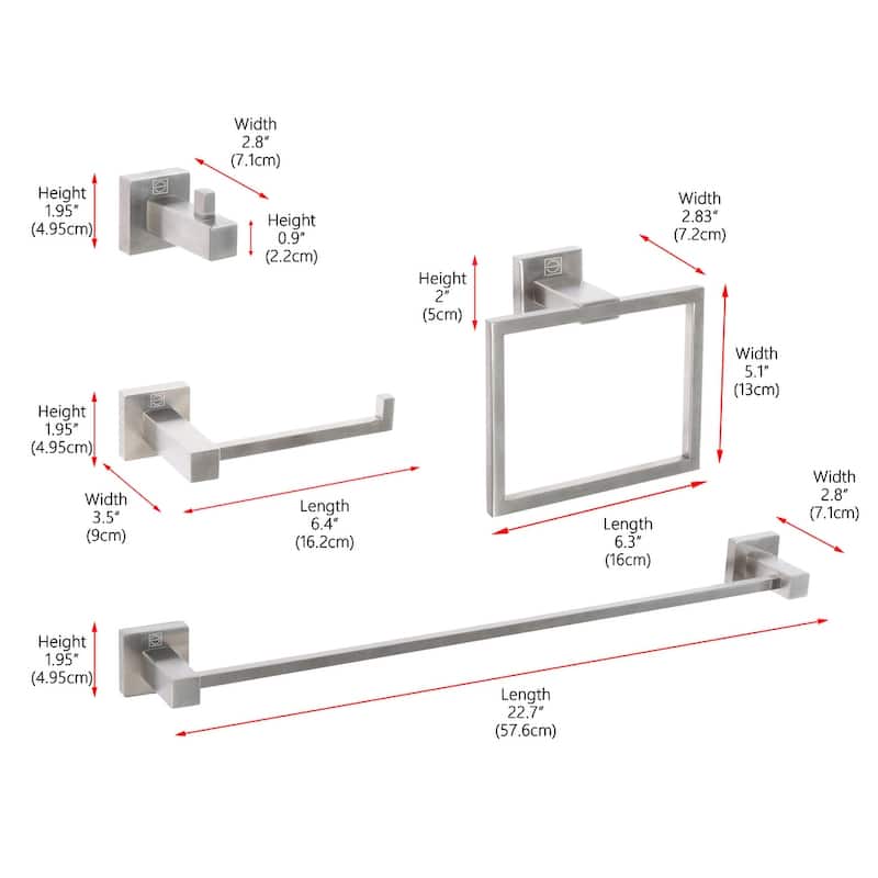 Indigo Home 4-Piece Bathroom Hardware Set