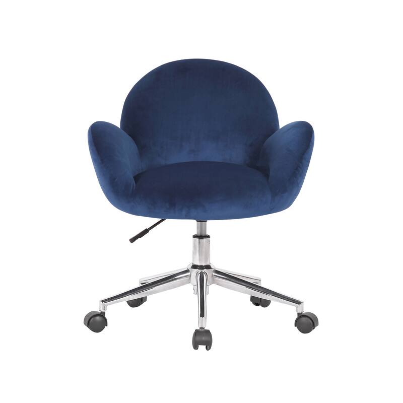 Porthos Home Quon Velvet/ Chrome Swivel Office Chair